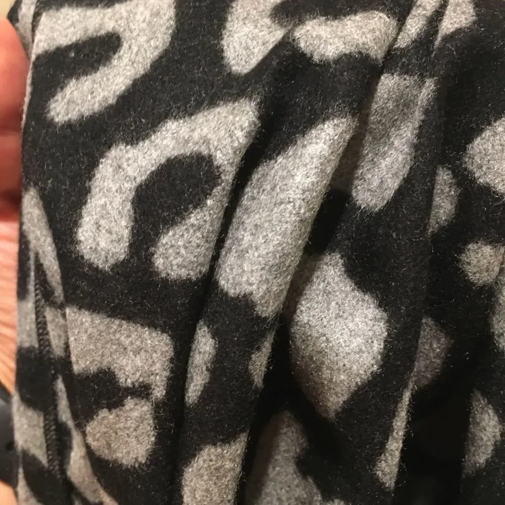 Black grayLeopard animal print scarf soft cozy New